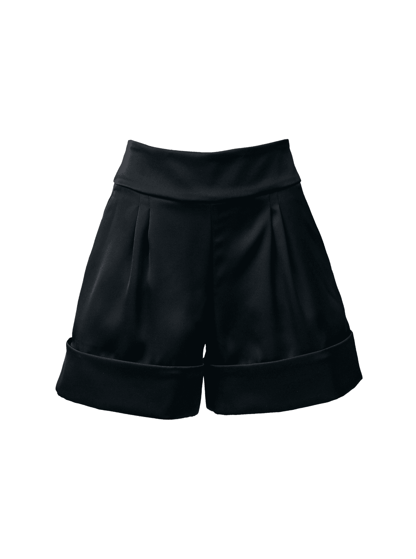 black recycled polyester satin blazer short set