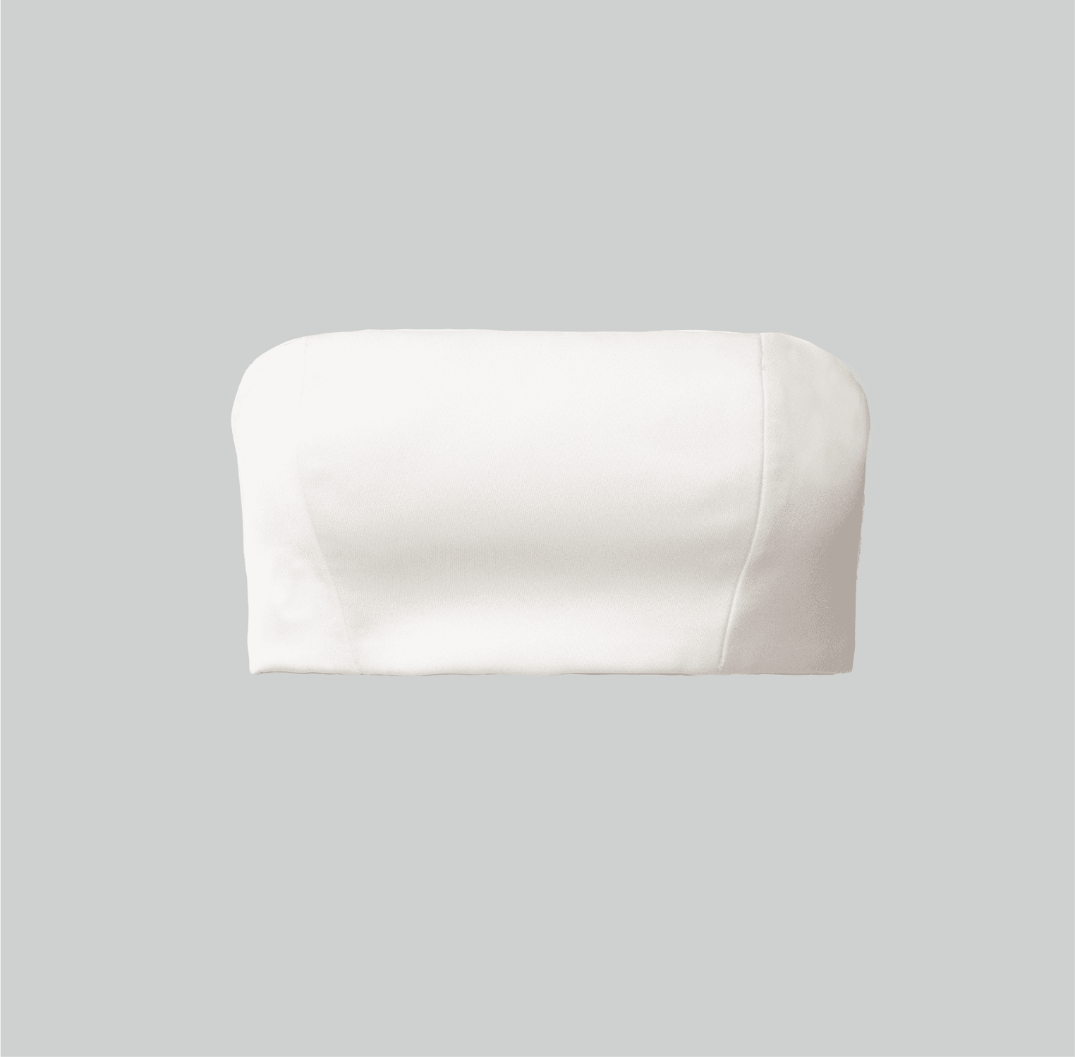white recycled polyester satin bandeau