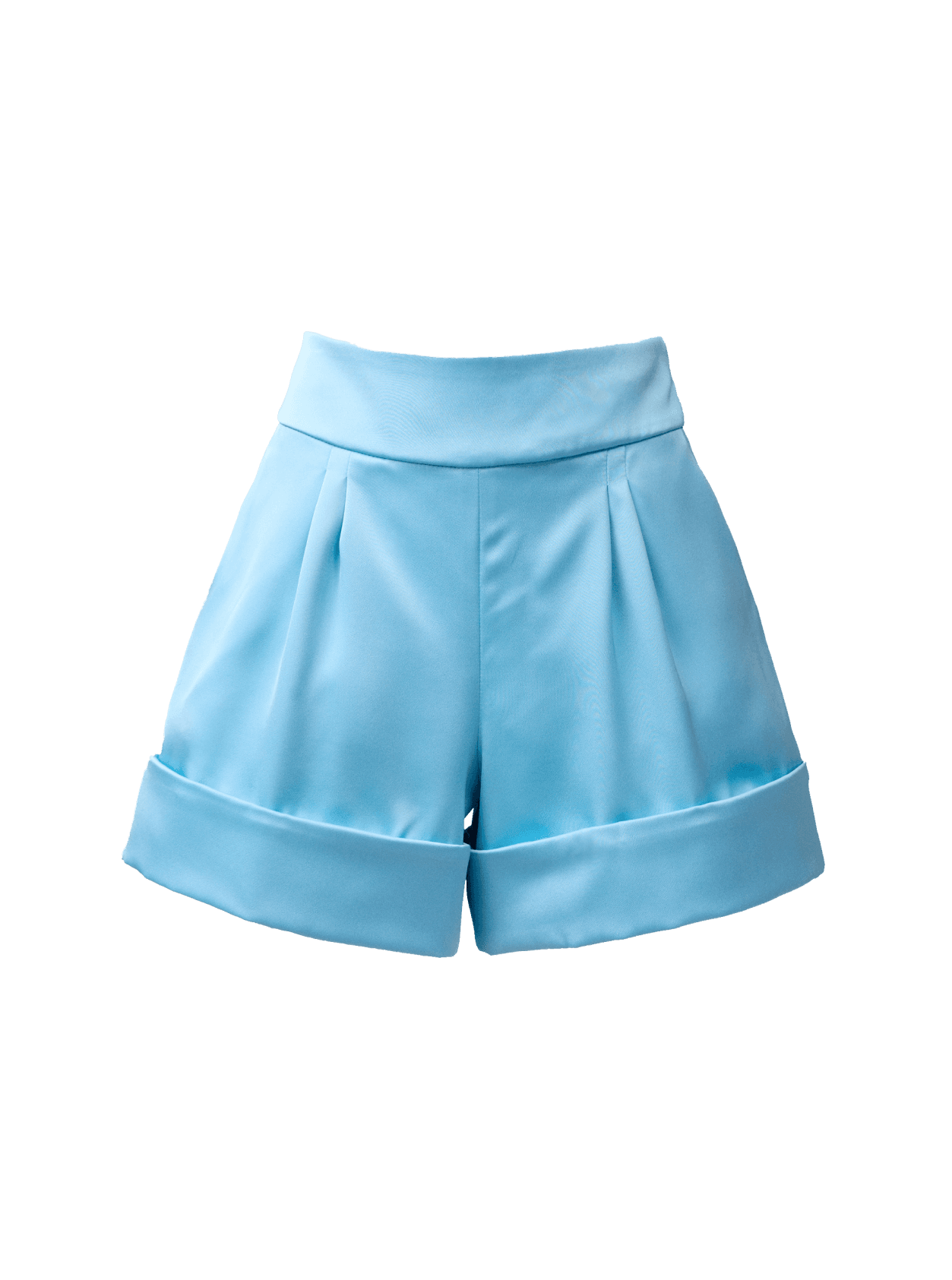 blue recycled polyester satin blazer short set