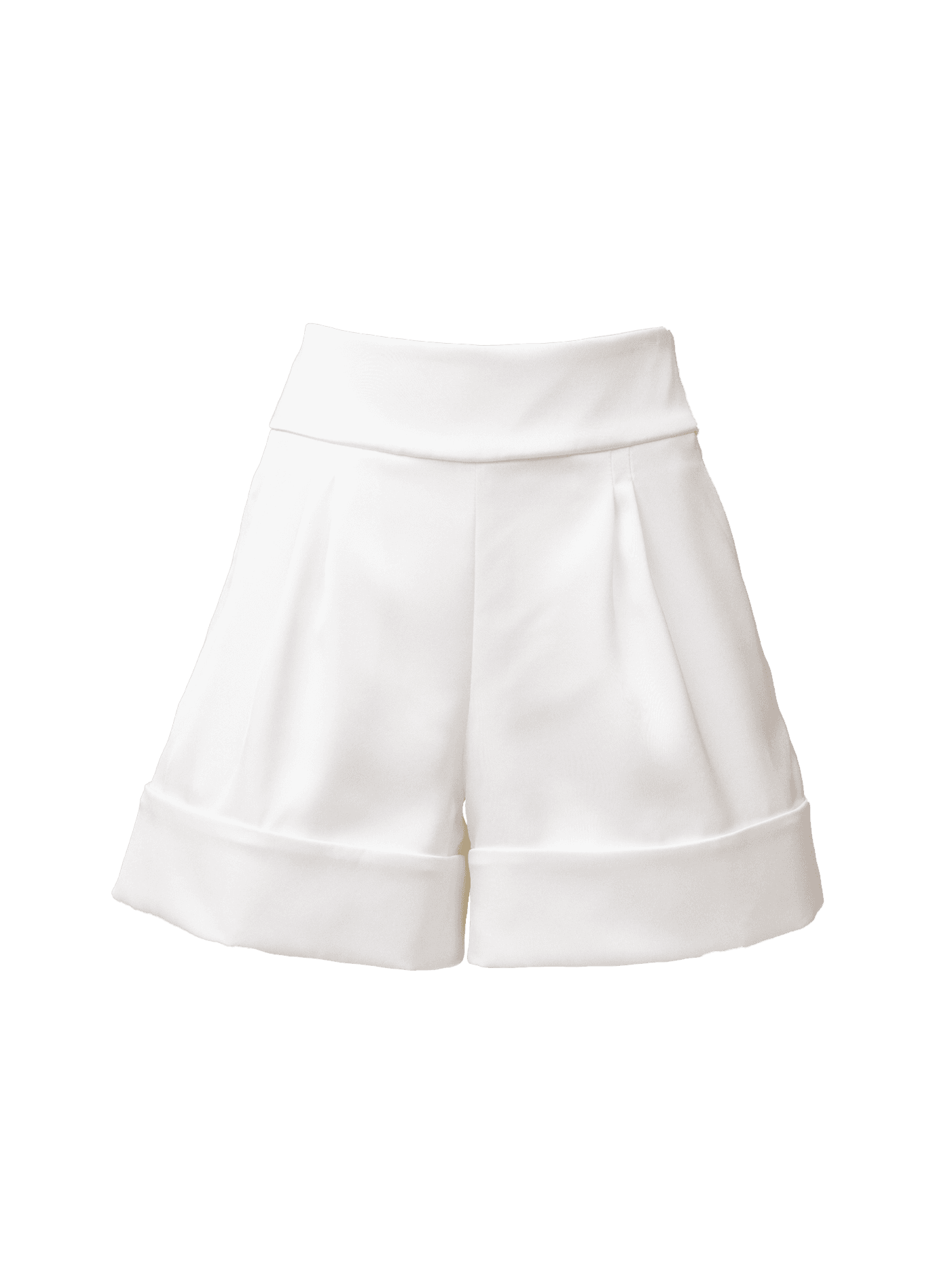 white recycled polyester satin shorts set