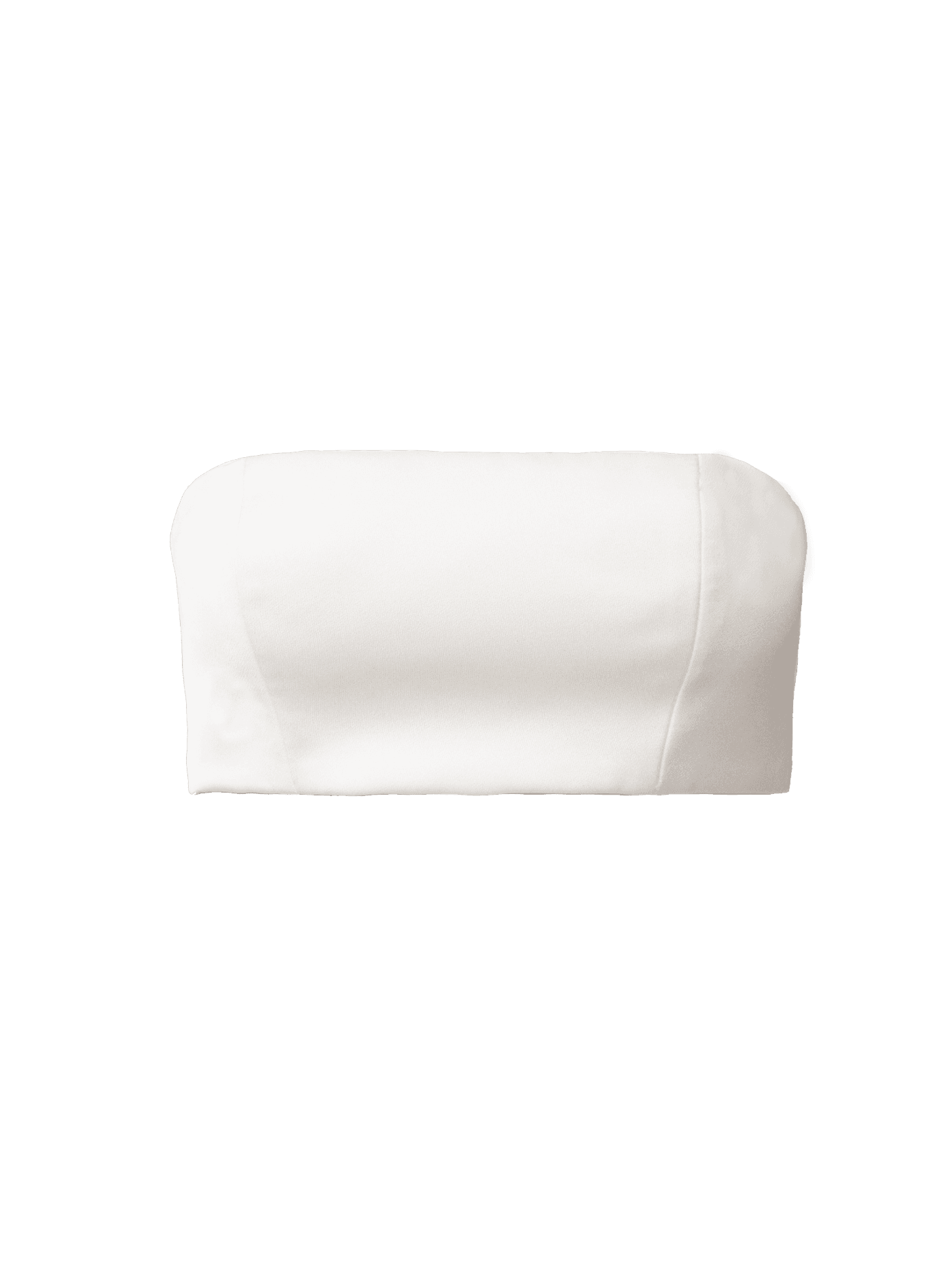 white recycled polyester satin bandeau